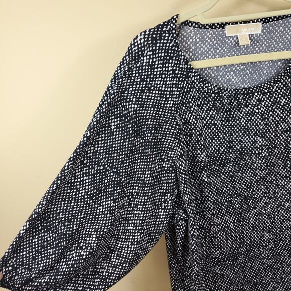 Michael Kors Black/White Polka Dot Blouse Size M - Picture 4 of 9